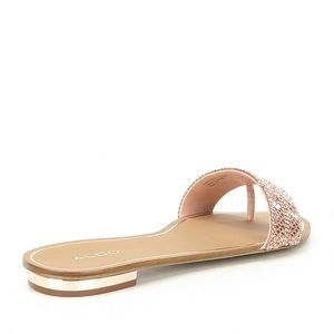 aldo sandals rose gold